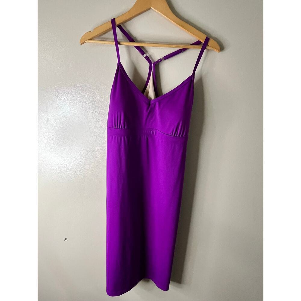 Athleta Shorebreak Swim Dress Size L - Purple Racerback Swimwear No Bottom - Picture 2 of 7